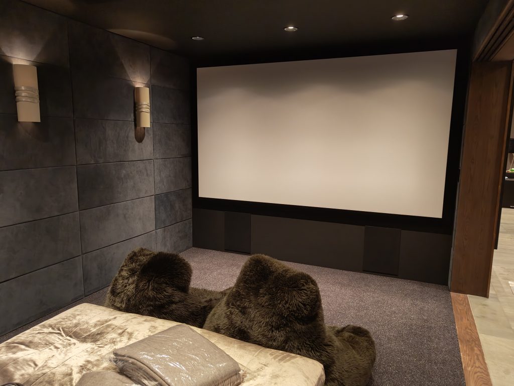 Seats and interior of a home cinema room