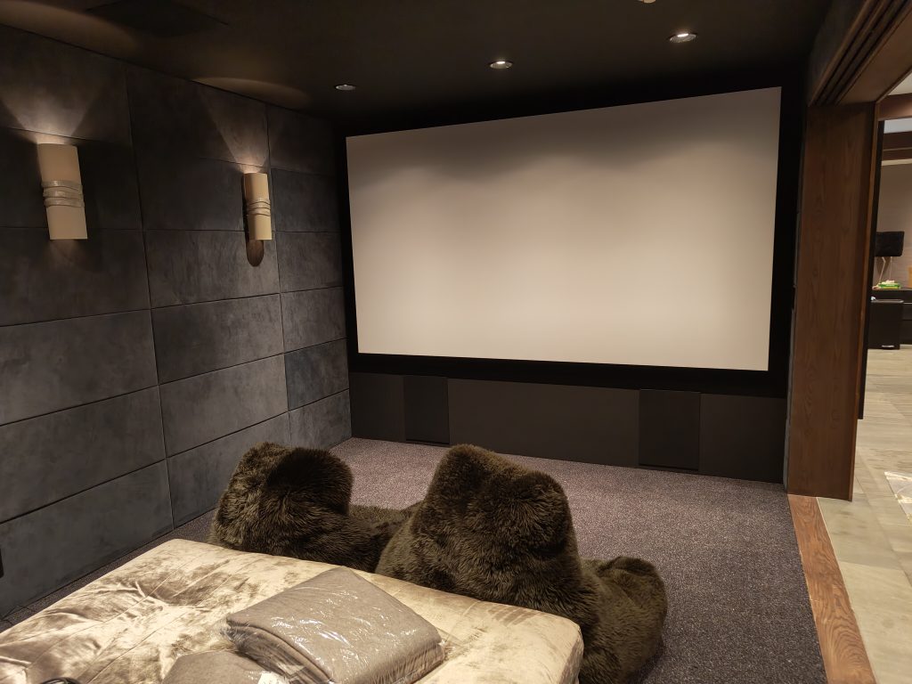 Seats and interior of a home cinema room